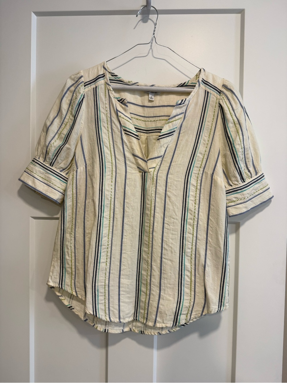 Liverpool Los Angeles Striped Cotton Blouse – XS
